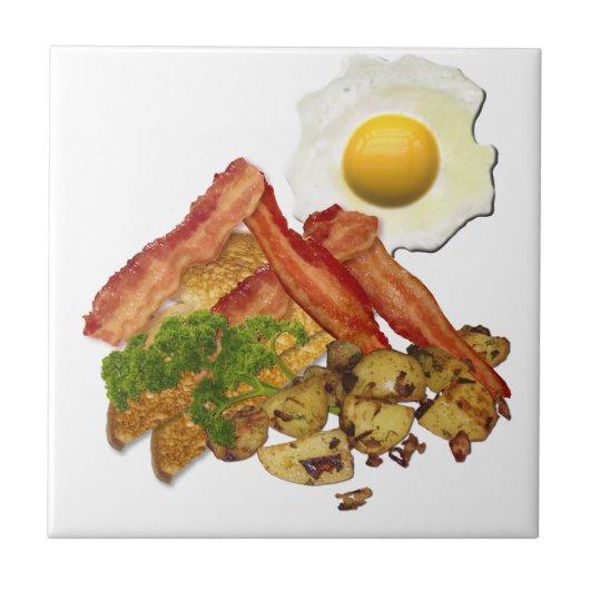 Breakfast Landscape Fliese (Vorderseite)