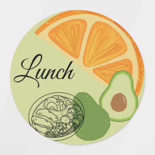 Breakfast, Lunch and Dinner Food Labels Etiketten (Design 3)