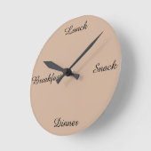 ~Breakfast Mittagessen-Imbiss dinner~ WALLCLOCK. Runde Wanduhr (Winkel)