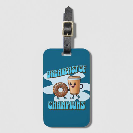 Breakfast of Champions Gepäckanhänger (Vorderseite Vertikal)