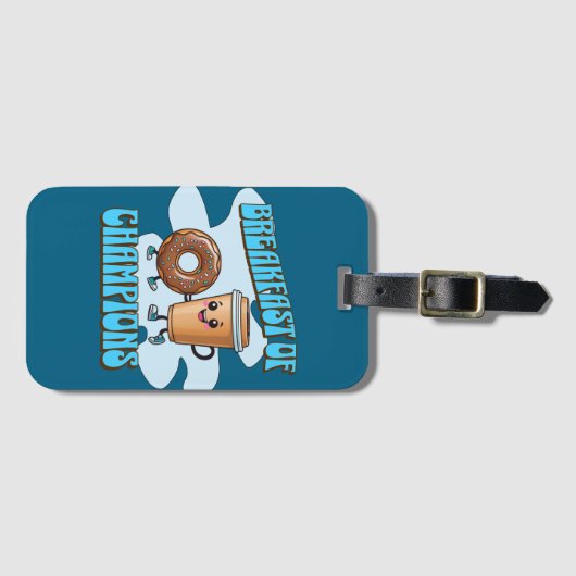 Breakfast of Champions Gepäckanhänger (Vorderseite (Horizontal))