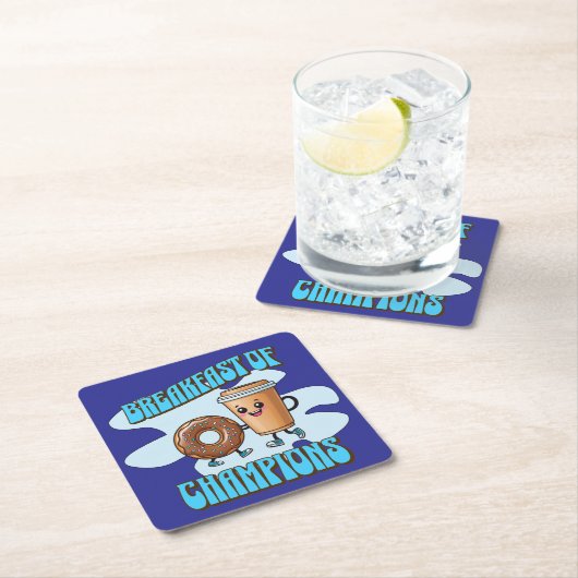 Breakfast of Champions Rechteckiger Pappuntersetzer (Vor Ort)