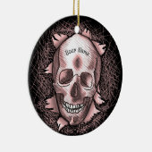 Breakfast Red Skull Keramik Ornament (Rechts)