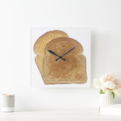 Breakfast Toast Quadratische Wanduhr (Zuhause)