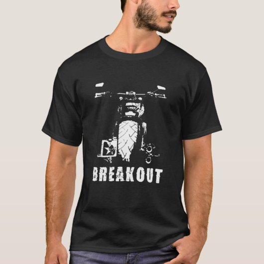 Breakfast - Vintager Motorrad-Sonderfahrer Chopper T-Shirt (Vorderseite)