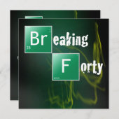 Breaking 40 Geburtstagsparty Einladung (Vorne/Hinten)