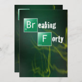 Breaking 40 Geburtstagsparty Einladung (Vorne/Hinten)