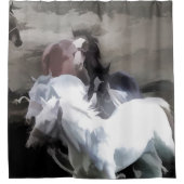 Breaking Away - Wilde Pferde Duschvorhang (Vorderseite)