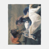 Breaking Away - Wilde Pferde Fleecedecke (Vorderseite)