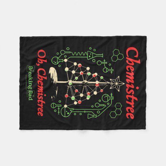 Breaking Bad Oh Chemistree Funny Christmas Science Fleecedecke (Vorderseite (Horizontal))