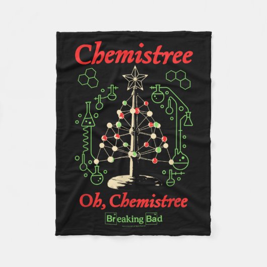 Breaking Bad Oh Chemistree Funny Christmas Science Fleecedecke (Vorderseite)