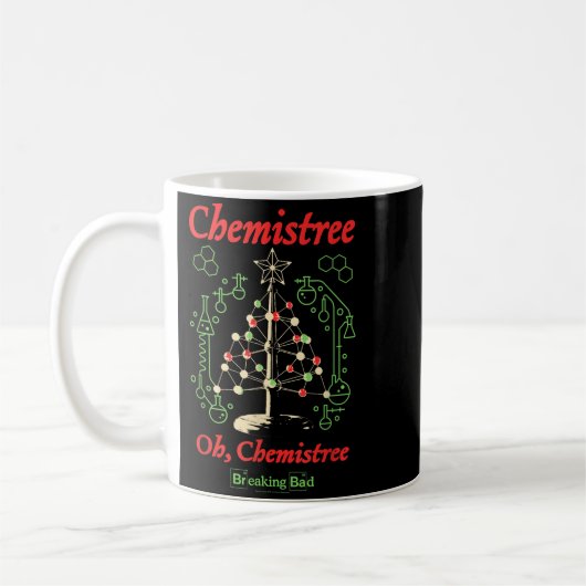 Breaking Bad Oh Chemistree Funny Christmas Science Kaffeetasse (Links)