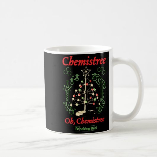 Breaking Bad Oh Chemistree Funny Christmas Science Kaffeetasse (Rechts)