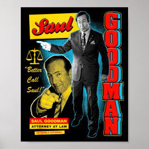 Breaking Bad Saul Goodman Farbige Werbekollage TV Poster