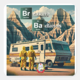 Breaking Badlands Quadratischer Aufkleber