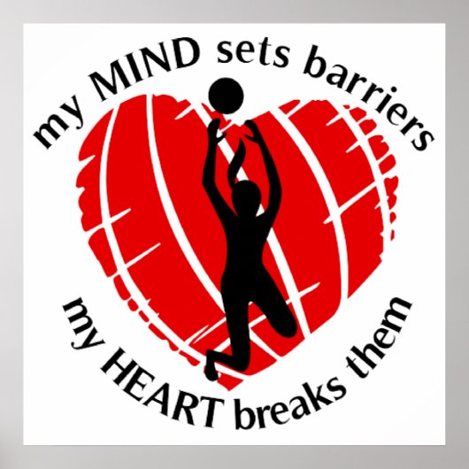 Breaking Barriers Girls Volleyball Poster (Vorne)