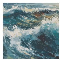 Breaking Beach Waves Malerei