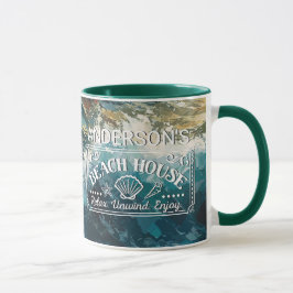Breaking Beach Waves Thema Malerei Tasse