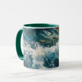 Breaking Beach Waves Thema Malerei Tasse (Vorderseite Links)