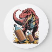 Breaking Big Bottles Große Wanduhr (Vorderseite)