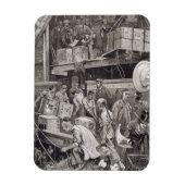 Breaking Bulk an Bord eines Teeschiffs im Londoner Magnet (Vertikal)