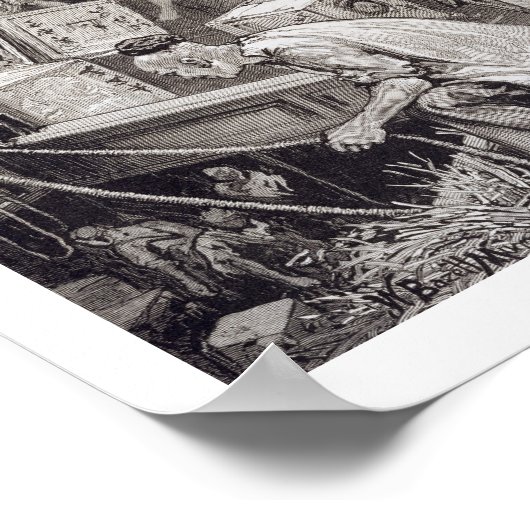 Breaking Bulk an Bord eines Teeschiffs im Londoner Poster (Ecke)