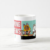 Breaking Cat News Logo und Tasse (Mittel)