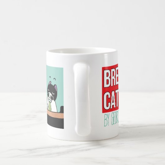 Breaking Cat News Logo und Tasse (Henkel)