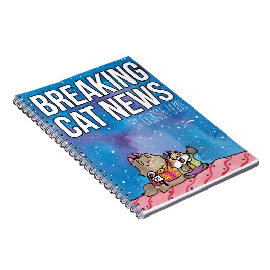 Breaking Cat News Sonntag Kunstheft Notizblock (Rechte Seite)