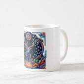 Breaking Chains | Indigene Kunst | Peyote & Aztec Kaffeetasse (VorderseiteRechts)