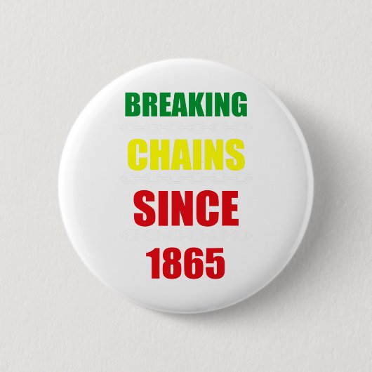 Breaking Chains Seit 1865 Schwarzer Power im 19. J Button (Vorderseite)