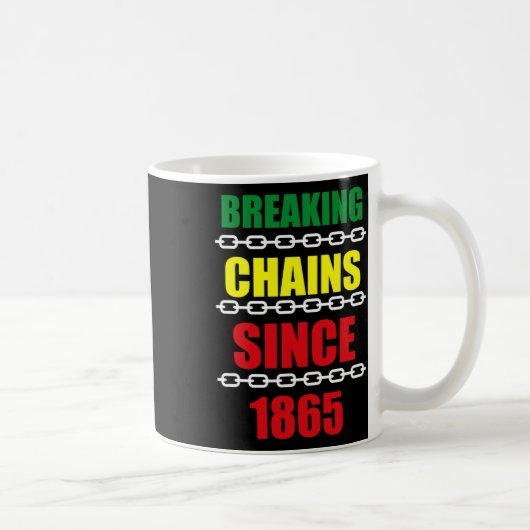 Breaking Chains Seit 1865 Schwarzer Power im 19. J Kaffeetasse (Rechts)