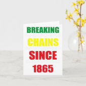 Breaking Chains Seit 1865 Schwarzer Power im 19. J Karte (Gelbe Blume)