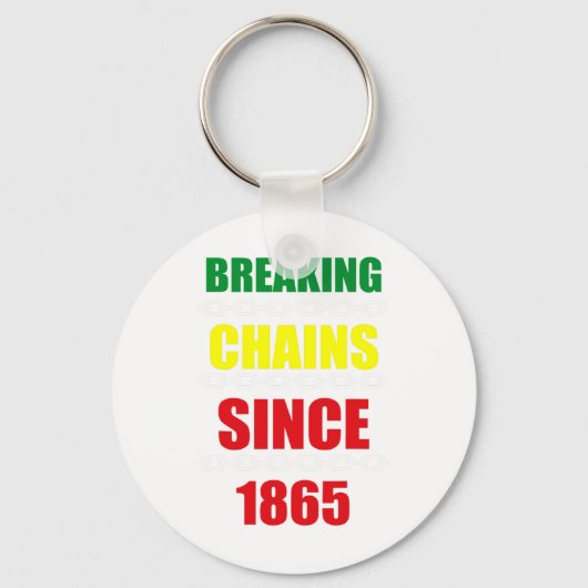Breaking Chains Seit 1865 Schwarzer Power im 19. J Schlüsselanhänger (Vorderseite)