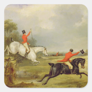 Breaking Cover, Bachelor's Hall (Öl auf Leinwand) Quadratischer Aufkleber