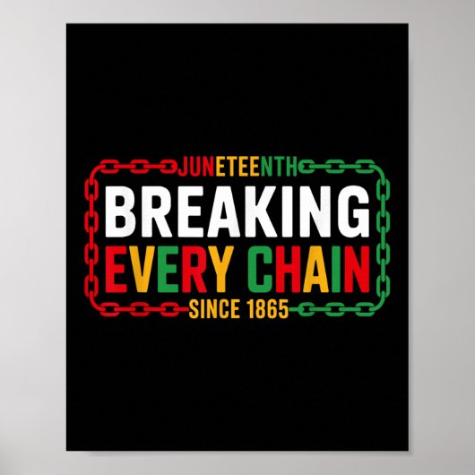 Breaking Every Chain Seit 1865 Juneteenth Frauen M Poster (Vorne)