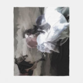 Breaking Free - Wilde Pferde Fleecedecke (Vorderseite)