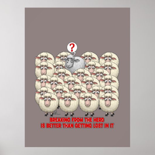 BREAKING FROM THE HERD IS BETTER THAN GETTING LOST POSTER (Vorne)