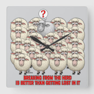 BREAKING FROM THE HERD IS BETTER THAN GETTING LOST QUADRATISCHE WANDUHR