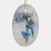 Breaking Horses Weihnachtsbaum Keramik Ornament (Links)