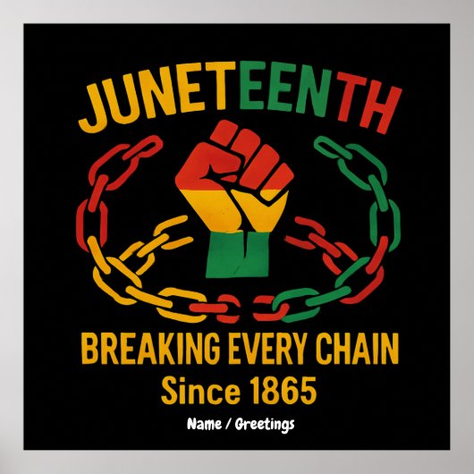 Breaking Jede Kette seit 1865 - Freed im Juni Poster (Vorne)