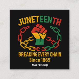 Breaking Jede Kette seit 1865 - Freed im Juni Quadratische Visitenkarte