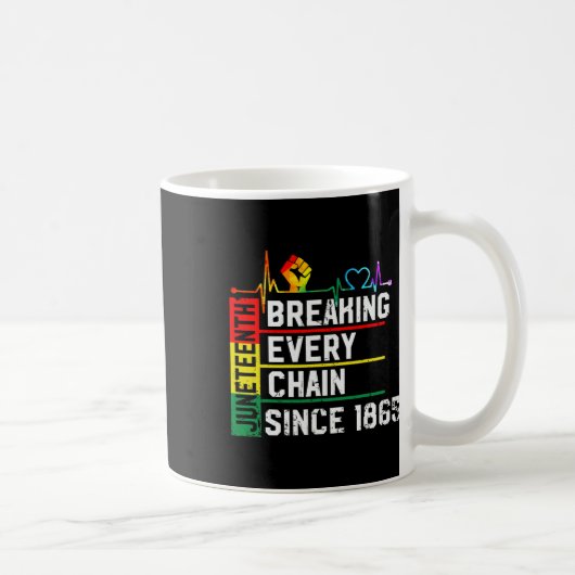 Breaking Jede Kette seit 1865 Junzeenth Black Hi Kaffeetasse (Rechts)