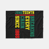 Breaking Jede Kette seit 1865 Schwarze Geschichte Fleecedecke (Vorderseite (Horizontal))