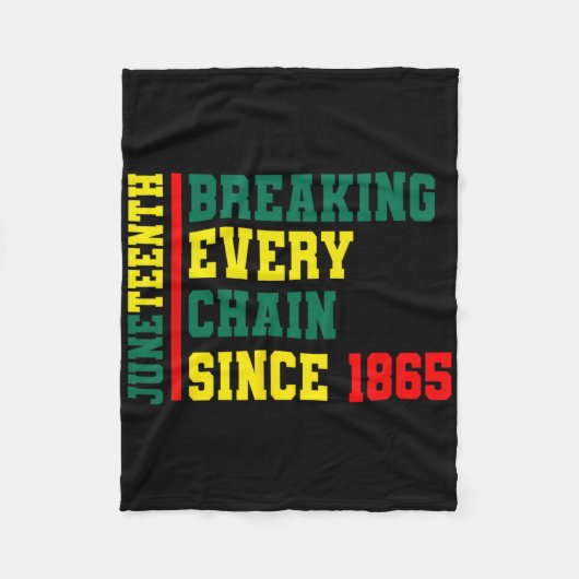 Breaking Jede Kette seit 1865 Schwarze Geschichte Fleecedecke (Vorderseite)