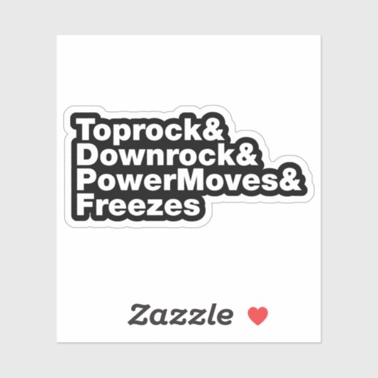 Breaking Moves (Breakdance) Aufkleber (Blatt)