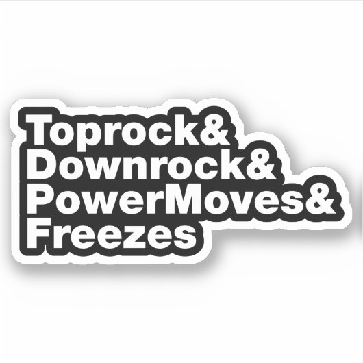 Breaking Moves (Breakdance) Aufkleber (Vorderseite)