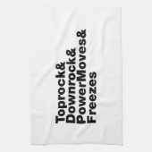 Breaking Moves (Breakdance) Geschirrtuch (Vertikal)