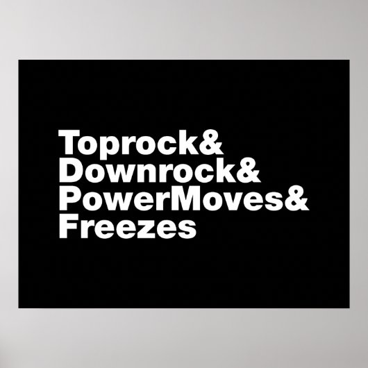 Breaking Moves (Breakdance) Poster (Vorne)