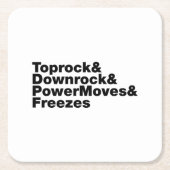 Breaking Moves (Breakdance) Rechteckiger Pappuntersetzer (Vorderseite)